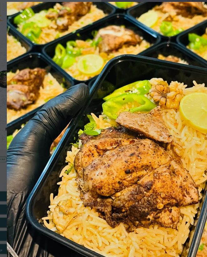 Grilled chicken with rice meal box