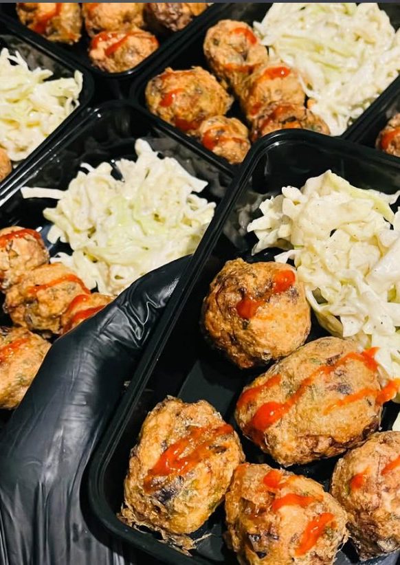 Chicken kofta meal boxes with salad
