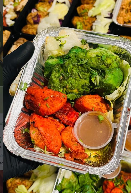 Chicken tikka high-protein meal